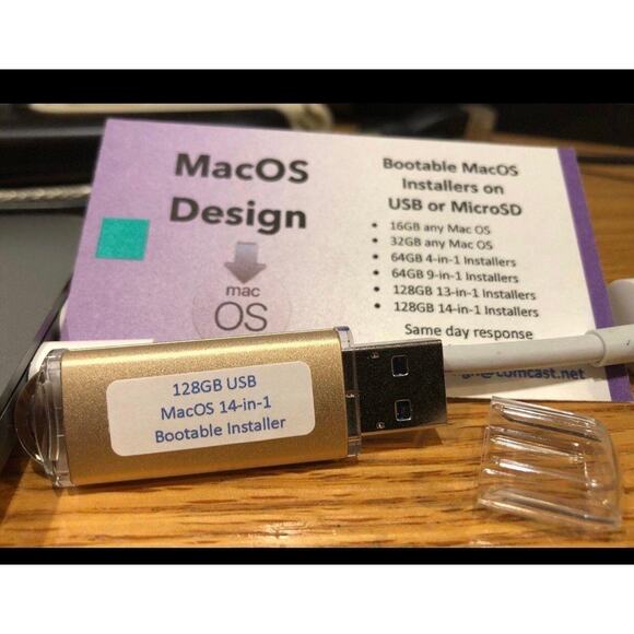 128GB USB 14-in-1 Apple MacOS bootable installer, upgrade/repair service - Picture 5 of 7